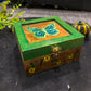 Floral Pressed and Painted Trinket Box