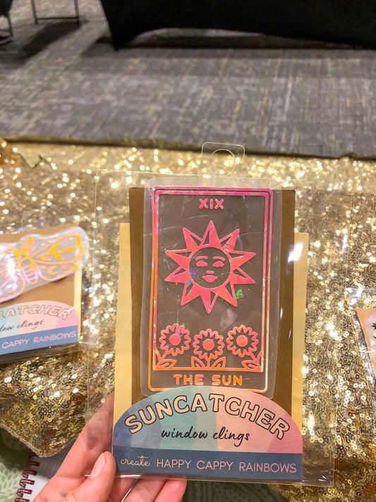 Holographic Tarot Card Suncatcher: “The Sun”