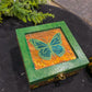 Floral Pressed and Painted Trinket Box