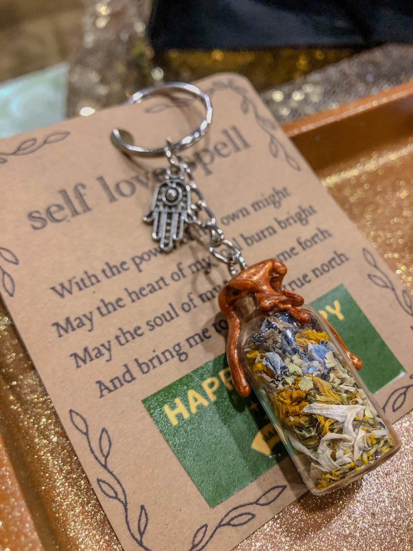 Self Love Spell Jar Keychain