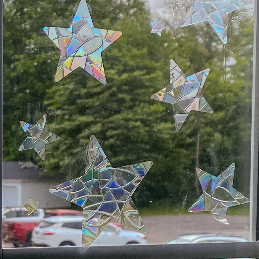 10-Pack of Stars and Clouds Window Cling Bling