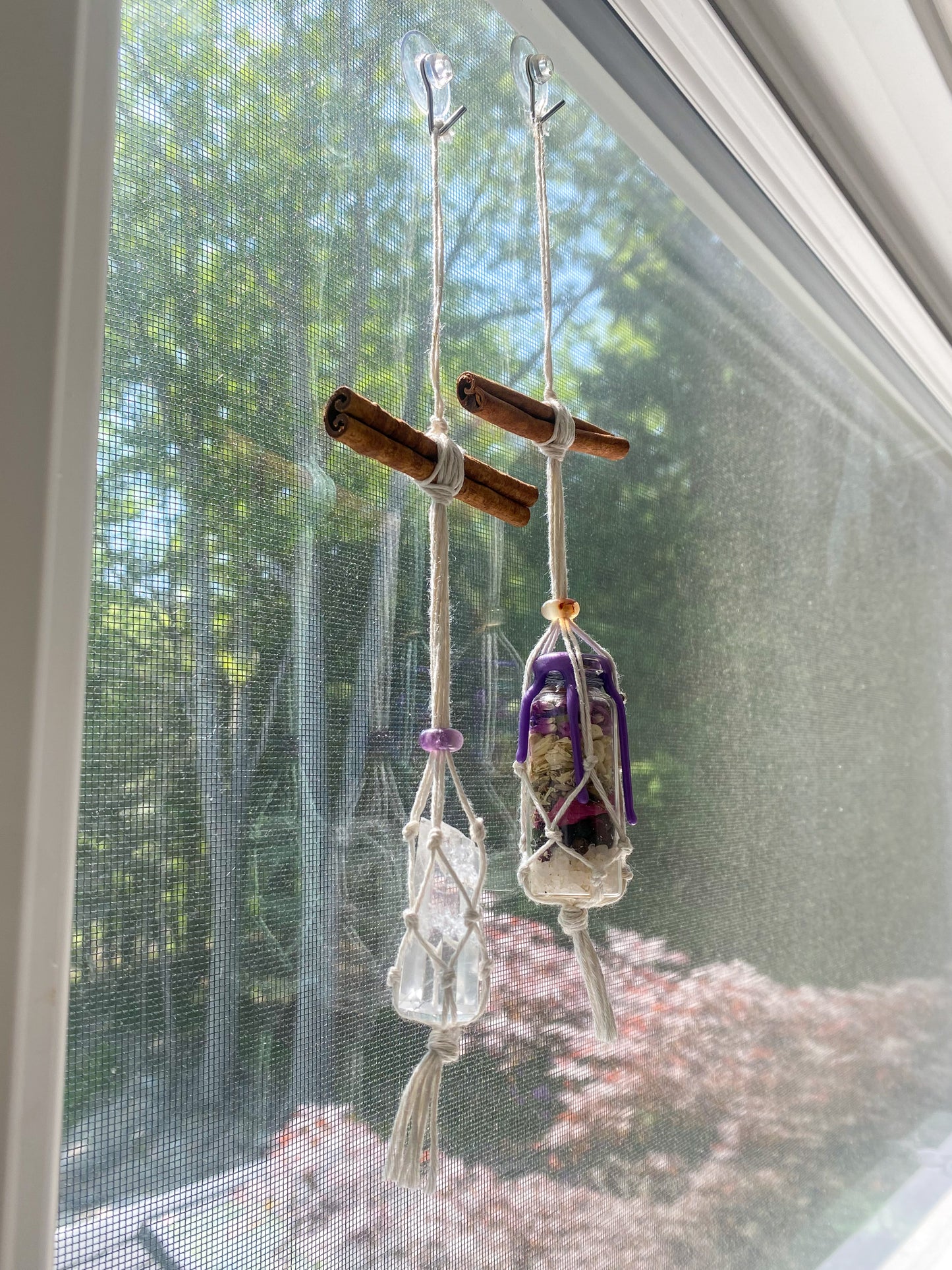 Mini Macrame Hangers / Propagation Station / Crystal Holders