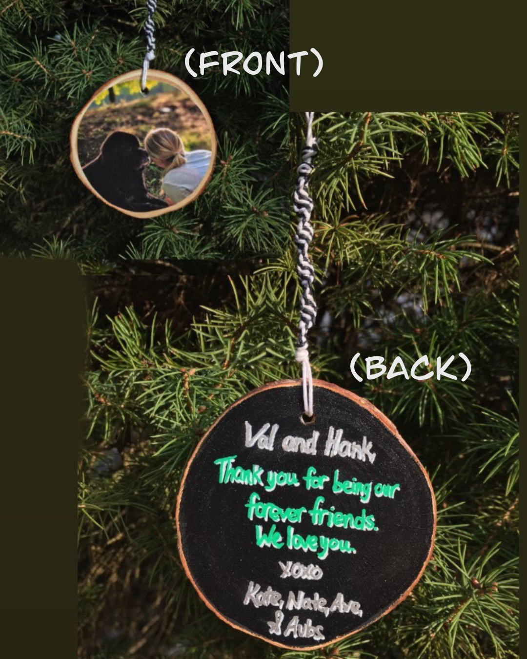 Customizable Wooden Picture Ornament