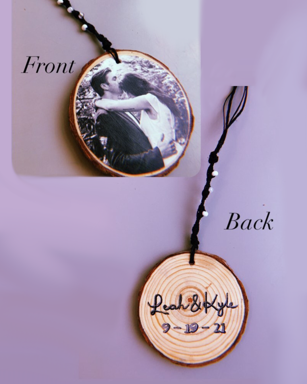 Customizable Wooden Picture Ornament