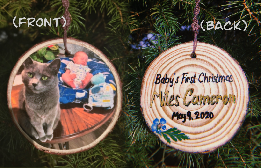 Customizable Wooden Picture Ornament