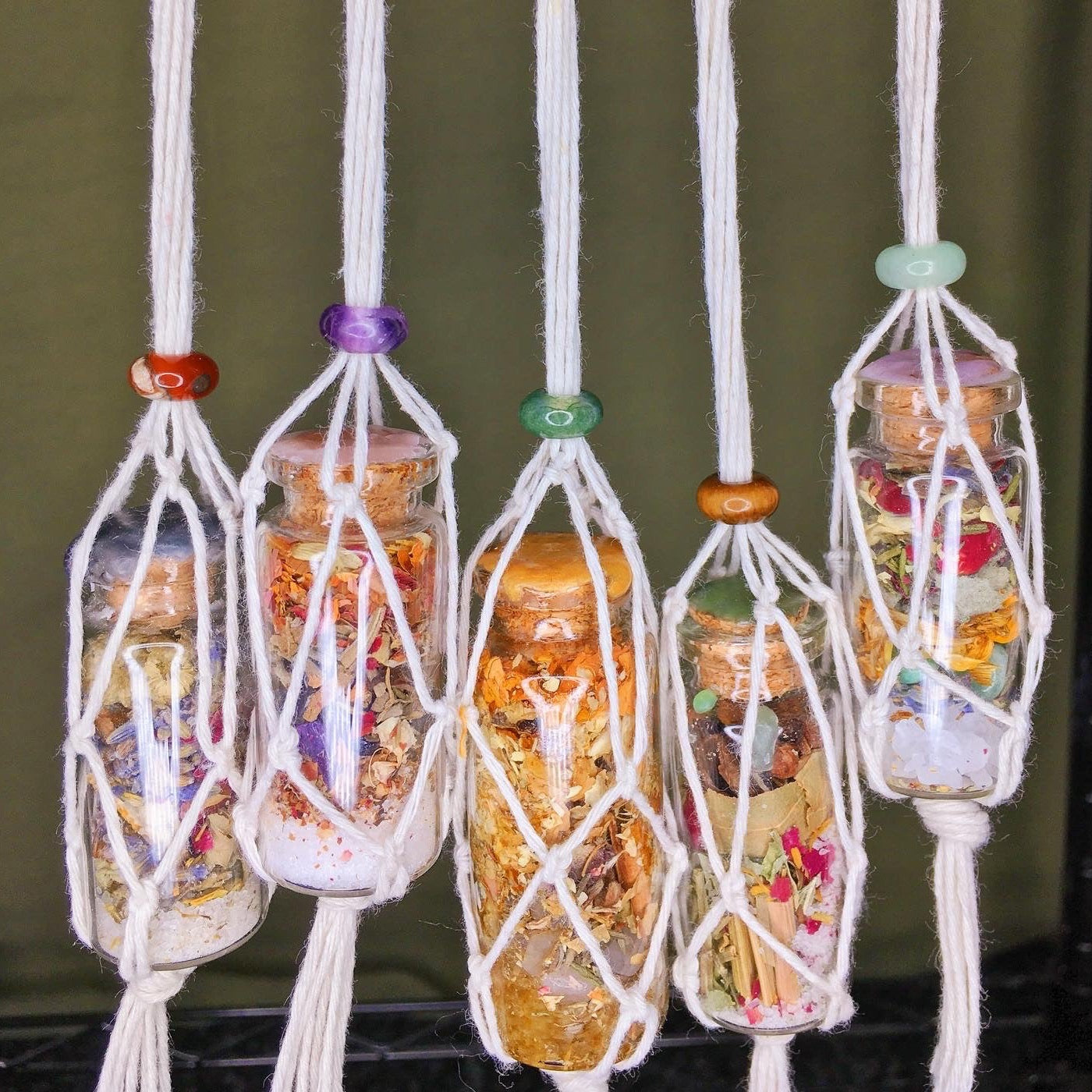 Mini Macrame Hangers / Propagation Station / Crystal Holders