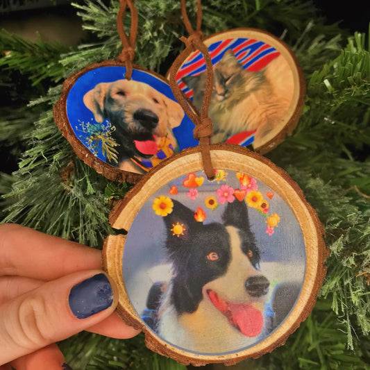 Customizable Wooden Picture Ornament